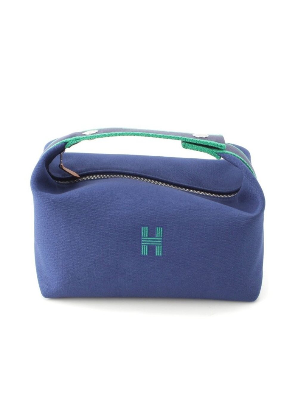 Hermes Brid-a-brac GM Cotton Pouch Marine